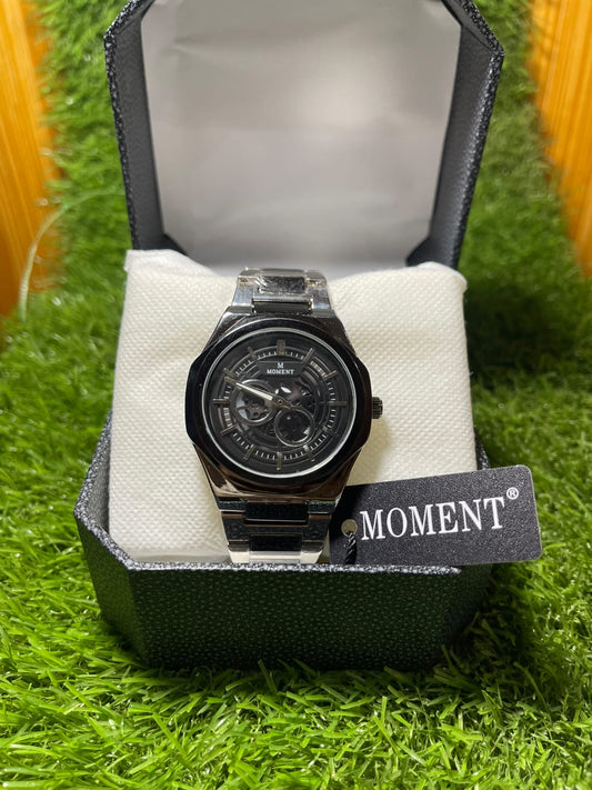 Moment Silver Black Watch-New Edition