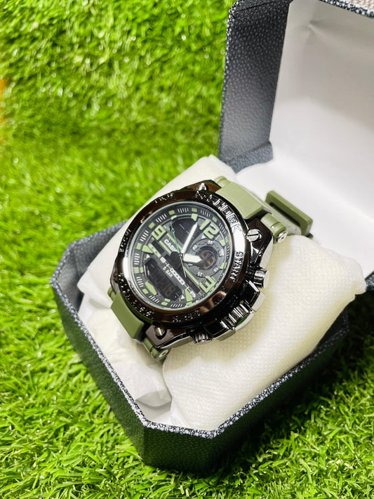 Casio Dual Time Men Watches-Military Watch