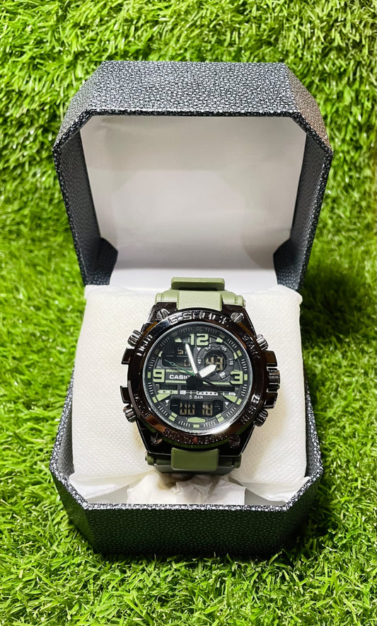 Casio Dual Time Men Watches-Military Watch